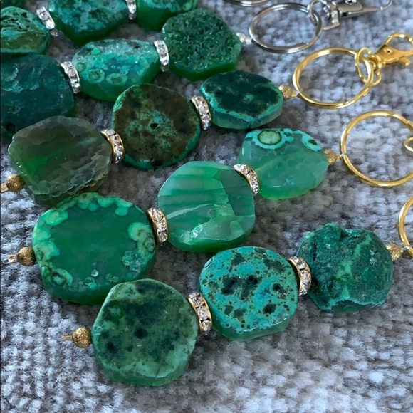 πx2HPπGreen agate stone keychain - Picture 7 of 8